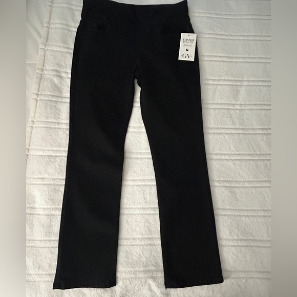 Gloria Vanderbilt Denim - NWT Amanda Pull-On Black Jeans Straight Leg Sz 8 Short